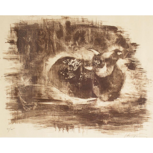 Abstract Lithograph of a Bull John Chin Young For Sale - Image 3 of 8