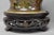 Vintage Cloisonné Chinese Small Enameled Brown Covered Ginger Jar on Stand, Pair For Sale - Image 16 of 18