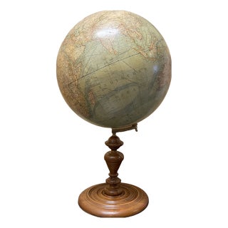 Antique German Table Globe by Ludwig Julius Heymann, 1890 For Sale