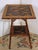 Late 19th century large square bamboo 2-tier side table, English. The surfaces now artisan decoupaged with fish....