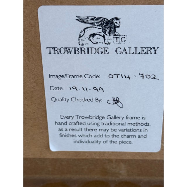 Sculpture Materials J. G. Strutt, Ancient Elm at Checquers 1825 Colored Engraving Framed by Throwbridge Gallery London For Sale - Image 7 of 7