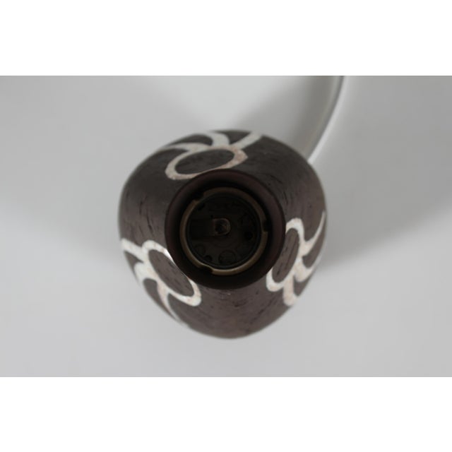 Mid-Century Modern Small Vintage Ceramic Table Lamp with New Shade by Helge Østerberg, 1950s For Sale - Image 3 of 12