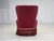 Danish Armchair in Striped Red Furniture Velour, 1960s For Sale - Image 13 of 17