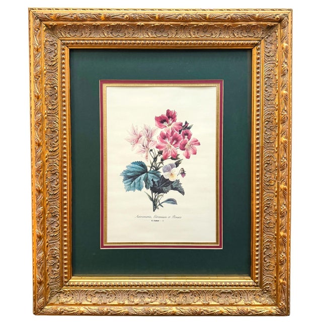 Late 20th Century Grand Scale French Framed Botanical Set by Pierre-Joseph Redouté Reproduction Prints - Set of 3 For Sale - Image 4 of 8