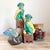 Hollywood Regency Antique Famille Verte Style Ceramic Foo Dog Pair: Green, Yellow and Brown Glazed Asian Figurines For Sale - Image 3 of 11