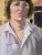 Woman in the Morning Sun - Large Scale Portrait in Oil on Canvas Modern portrait of a woman by American painter, Patricia...