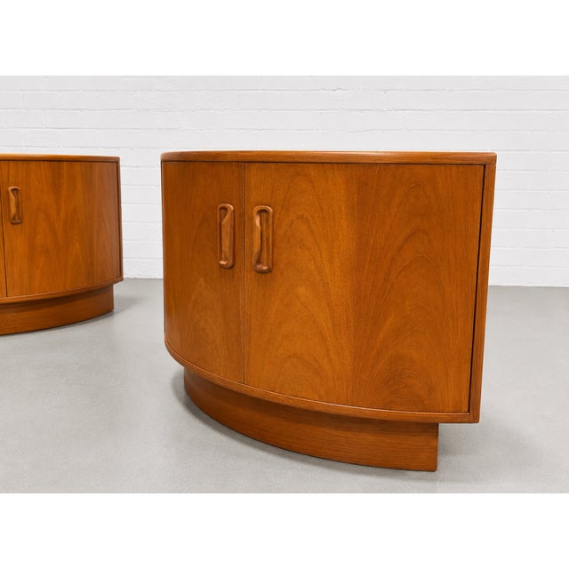 1960s Mid Century Modern G-Plan Fresco Teak Corner Cabinets, Teak Bar Nightstands, A Pair For Sale - Image 12 of 15