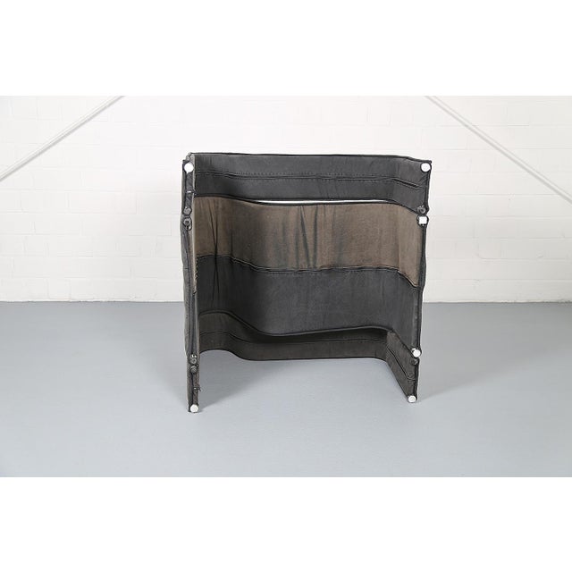 Danish Steel Tube Lounge Chair with Graphic Upholstery from Kebe, Denmark, 1970s For Sale - Image 16 of 18