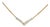 10K Yellow and White Gold 1/2 Cttw Princess Cut Diamond Channel-Set “V” Shape 18" Franco Chain Necklace (H-I Color, SI2-I1 Clarity) For Sale