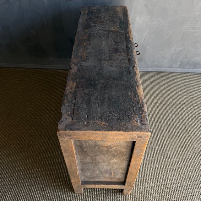 Vintage Elm Console For Sale - Image 9 of 12