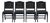 Old Chapel Midnight Edition™ Leg-O-Matic Folding Dining Chairs, Set of 4 – Black Leather Designer Collection 1970s For Sale