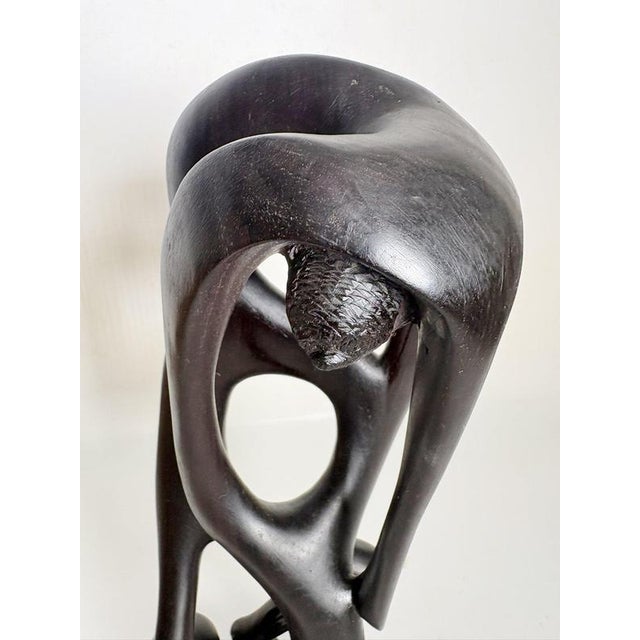 Modernist Wooden Sculpture, France, 1980s For Sale - Image 10 of 12