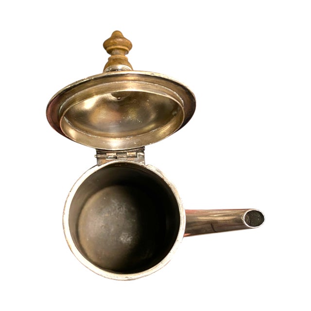 Early 20th Century Christofle Silverplate Chocolate Pot French Coffee Teapot Metal Blanc For Sale - Image 14 of 16