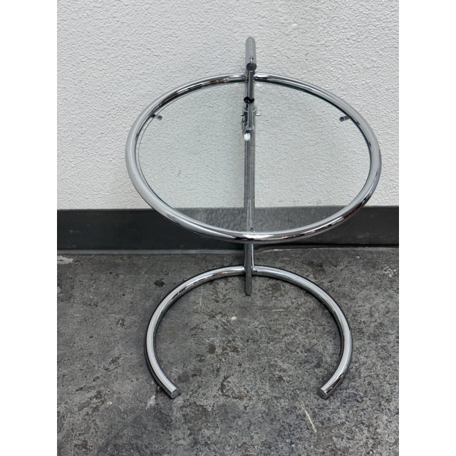 Alivar Eileen Grey Style Chrome + Glass Side Table For Sale In San Francisco - Image 6 of 12
