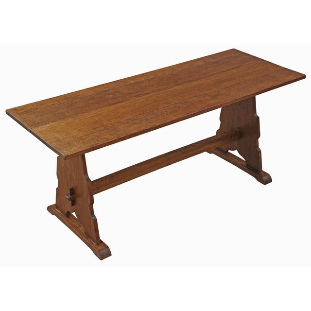 Antique Arts & Crafts Refectory Kitchen Dining Table in Oak, 1890 For Sale - Image 10 of 10