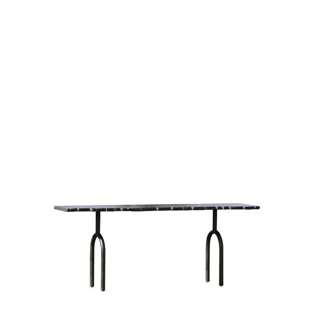 Brass and Marble Ag-01 Arch Occasional Table Console by Edouard Sankowski for Krzywda For Sale - Image 16 of 16