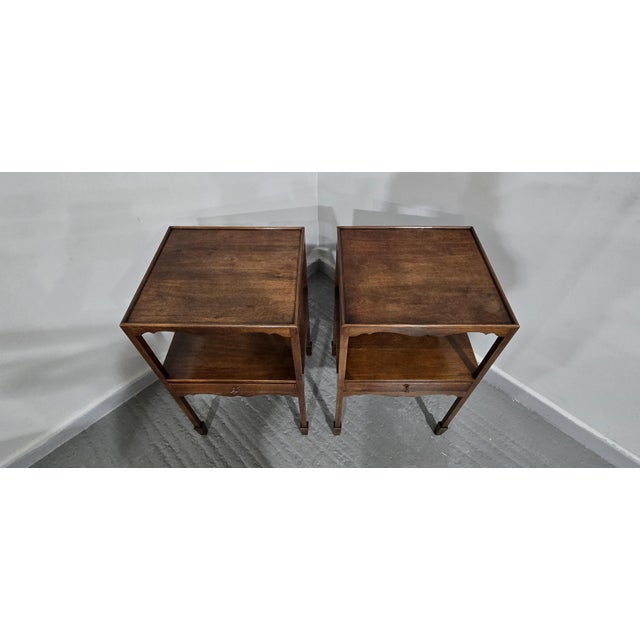 Georgian Bedside Lamp Tables, 1920, Set of 2 For Sale - Image 3 of 8