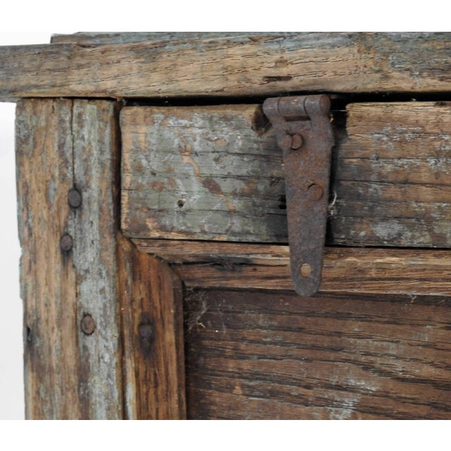 Wood 20th Century Rustic Lift Top Storage Chest For Sale - Image 7 of 11