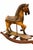 Antique Hand-Carved Wooden Rocking Horse with Original Paint, 1890s For Sale - Image 4 of 4