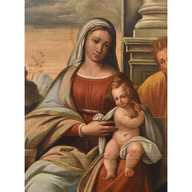 Benvenuto Tisi / Il Garofalo, Holy Family, 1500s-1600s, Oil on Canvas For Sale - Image 6 of 16
