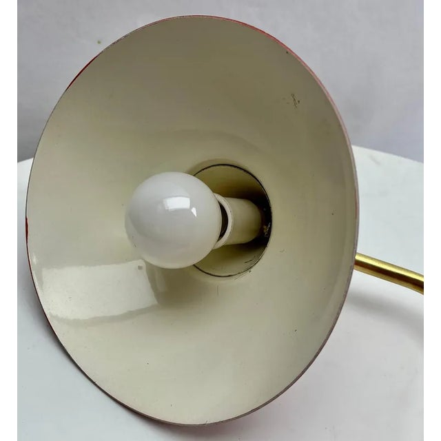 Vintage Red Adjustable Table Lamp, 1950s For Sale - Image 10 of 12