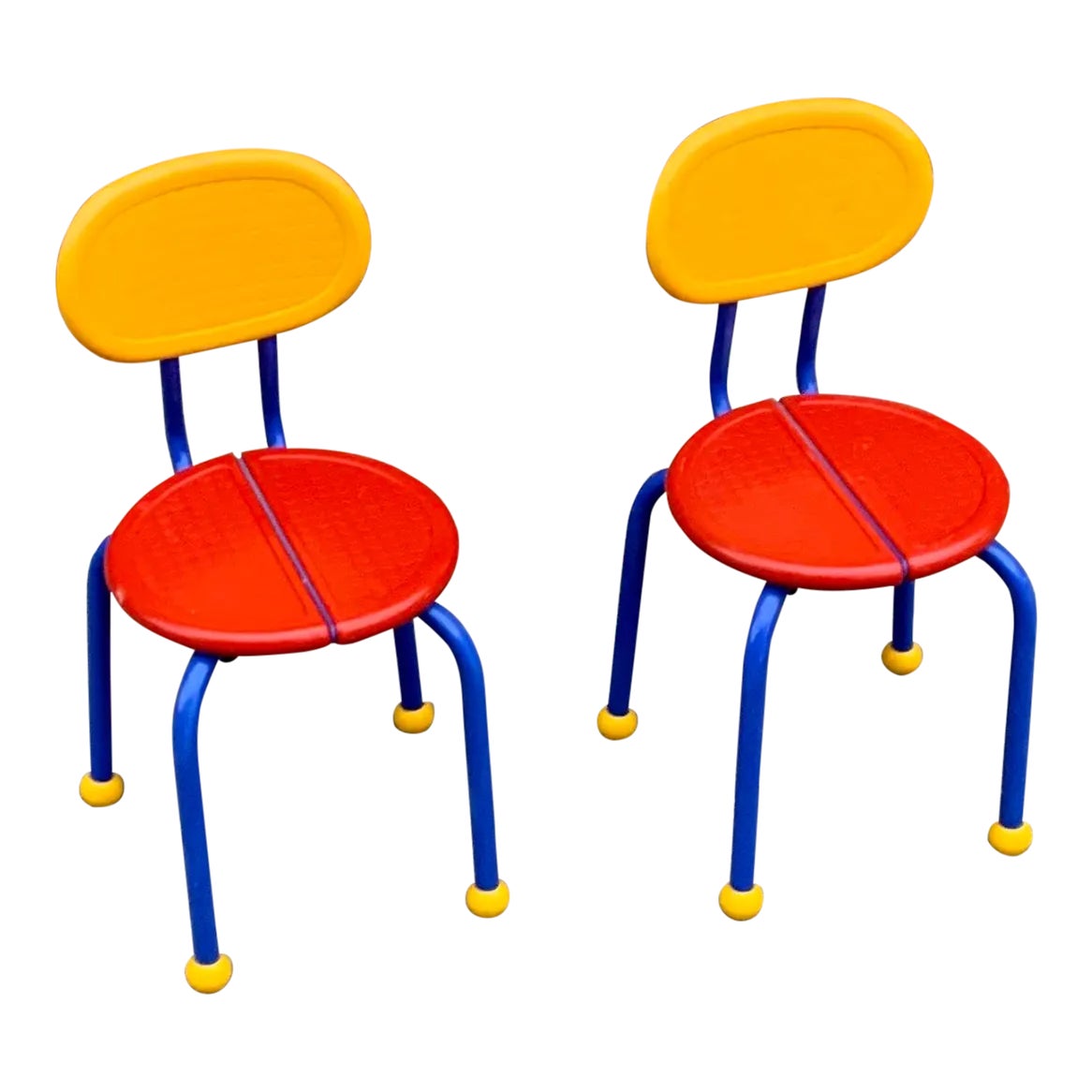 印象のデザイン 1980s Ikea Memphis Style Puzzle Chairs by Knut & Marianne 椅子