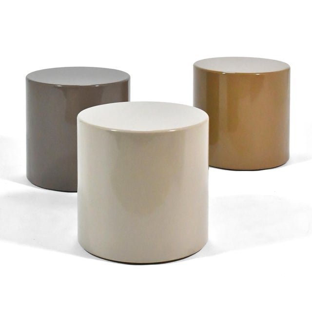 Mid-Century Modern Mid 20th Century Metro Cylindrical Tables - Set of Three For Sale - Image 3 of 7