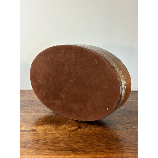 Vintage Leather Decorative Box Attributed to Maitland Smith With Metal Monkey For Sale - Image 9 of 9