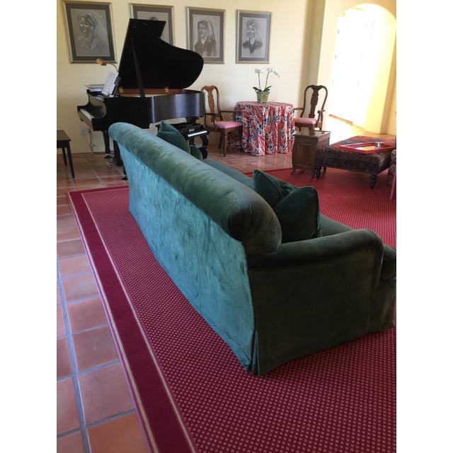 Custom Schumacher Green Velvet Sofa Chairish