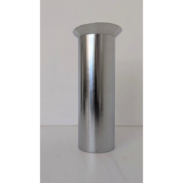 Mid-Century Italian Brushed Steel Pitcher with Wood Handle Crafted from brushed stainless steel with a soft matte finish,...