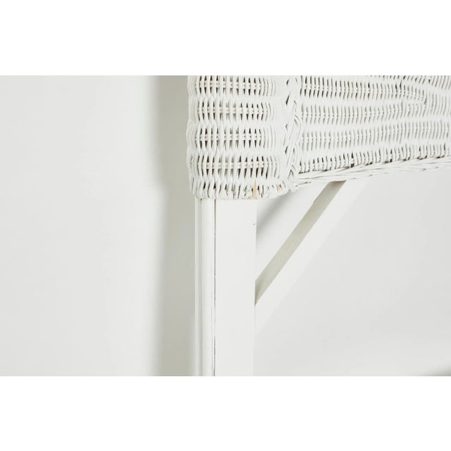 1980s Vintage White Wicker Queen Headboard Chairish
