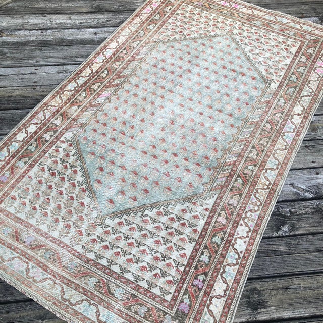 1920s Antique Turkish Gordes Rug | Floral | 4'x7' For Sale - Image 5 of 7