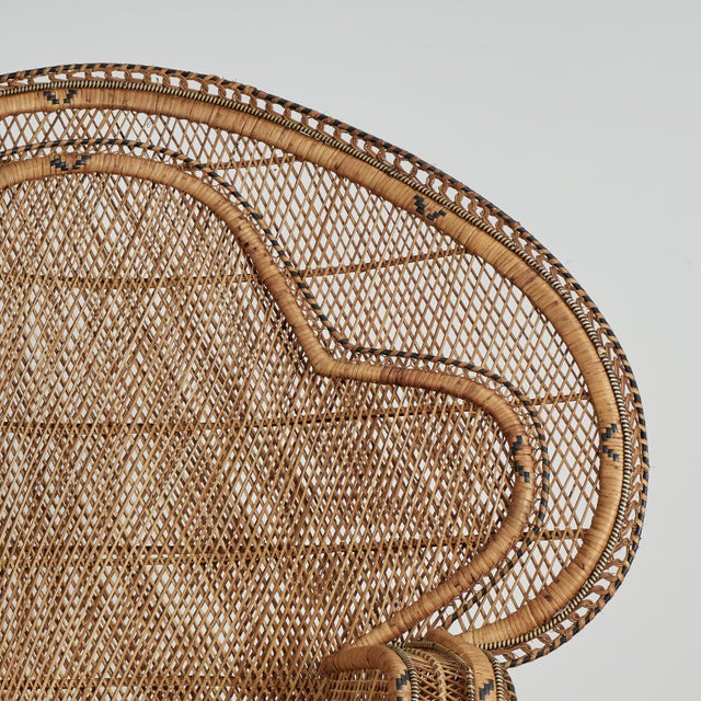 Vintage Anglo Indian Wicker Peacock Chair For Sale In West Palm - Image 6 of 14