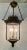 Patinated bronze lantern with 3 candelabra lights and hand blown glass shade. Dimensions 17" Diameter 45" Hight\, the...