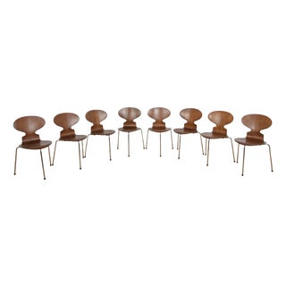 Mid-Century Model 3101 Ant Dining Chairs by Arne Jacobsen for Fritz Hansen, Denmark, 1970s, Set of 8 For Sale