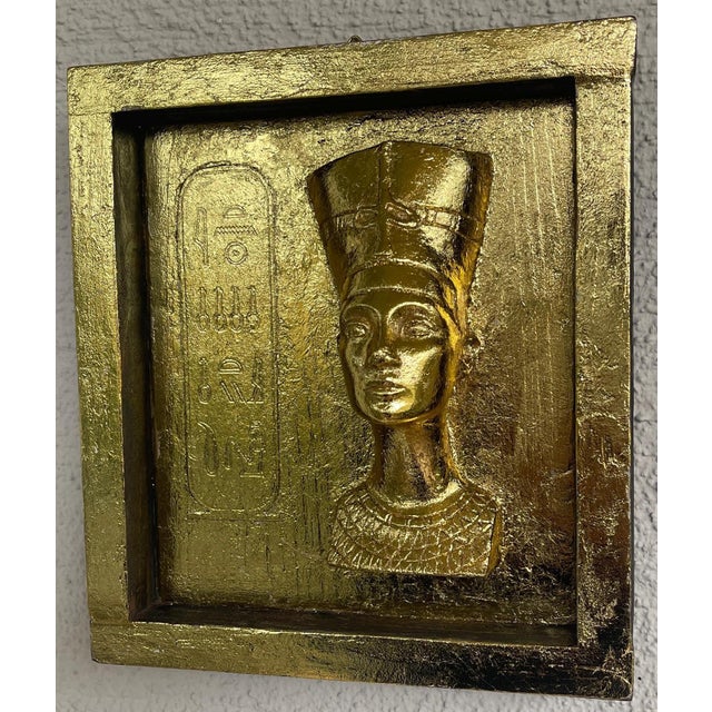 Egyptian Sculpture of Queen Nefertiti in Gold Leaf & Pine from Jumaart, 2024 For Sale - Image 3 of 5