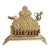 Antique European Brass Lion Menorah Rare 19th Century Hinged Oil Lamp Hanukkah Chanukiah Judaica For Sale