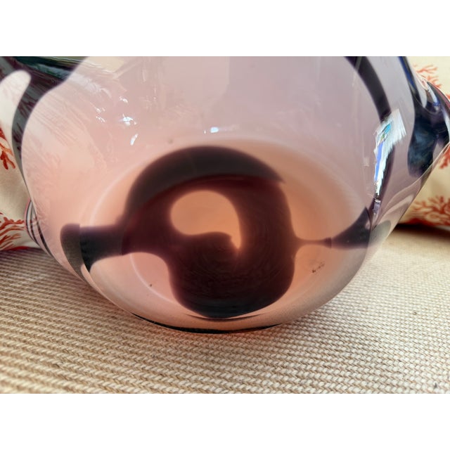 1970s Hand -Blown Art Glass Vase in 'Erupt' Pattern by Jozefina for Krosno Poland For Sale - Image 14 of 14