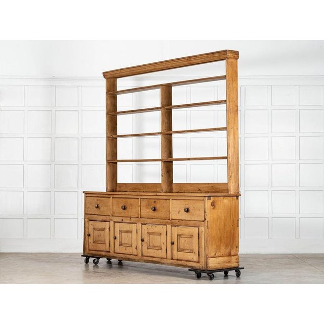 Early 19th Century Large Antique English Vernacular Pine Dresser, 1830 For Sale - Image 5 of 18