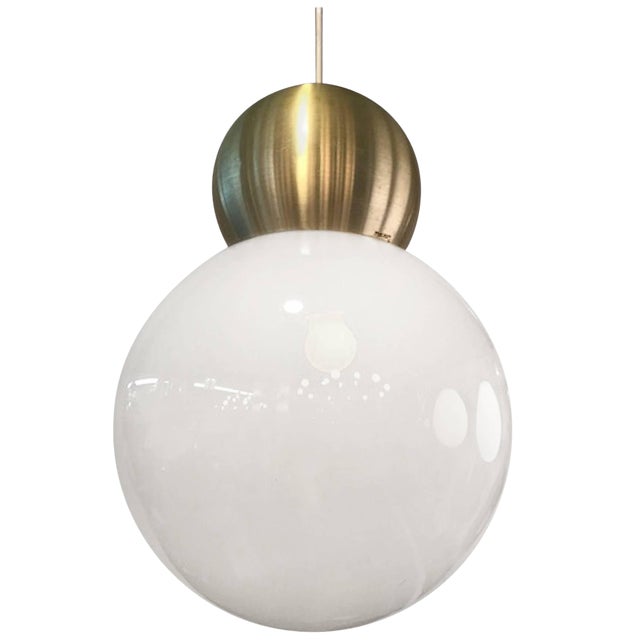 Stilux Milano 1970s Large Globe Pendant Light For Sale