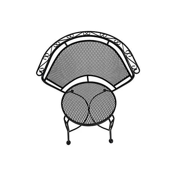 1960s Mid-Century Modern Iron Salterini Patio Table & 4 Chairs, Attributed For Sale - Image 11 of 12