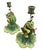 Pair of Vintage Whimsical Ceramic and Bronze Patinated Metal Musical Frog Candle Holders For Sale In West Palm - Image 6 of 12