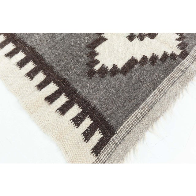 Gray European Folk Stamverband Goat Hair Rug by Doris Leslie Blau For Sale - Image 8 of 9