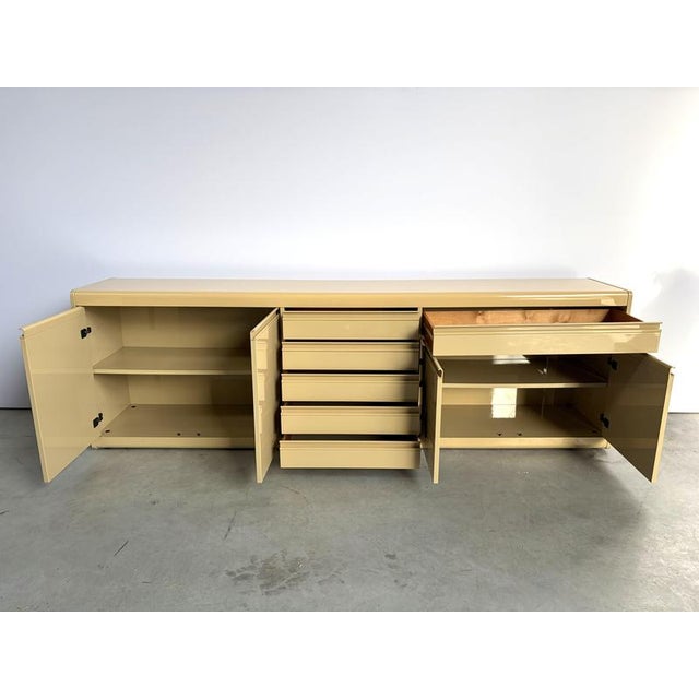 Vintage French Lacquered Sideboard, 1980s For Sale - Image 6 of 11