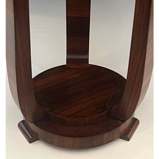 1930s French Art Deco Walnut Circular Tripod Occasional Table For Sale - Image 5 of 7