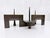 Brutalist Bronze Triple Candlestick by Manfred Bergmeister, 1970s For Sale - Image 4 of 11
