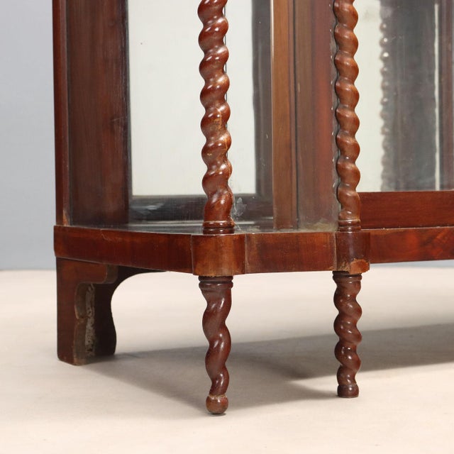 Italian Louis Philippe Display Cabinet in Mahogany, 1800s For Sale - Image 9 of 12