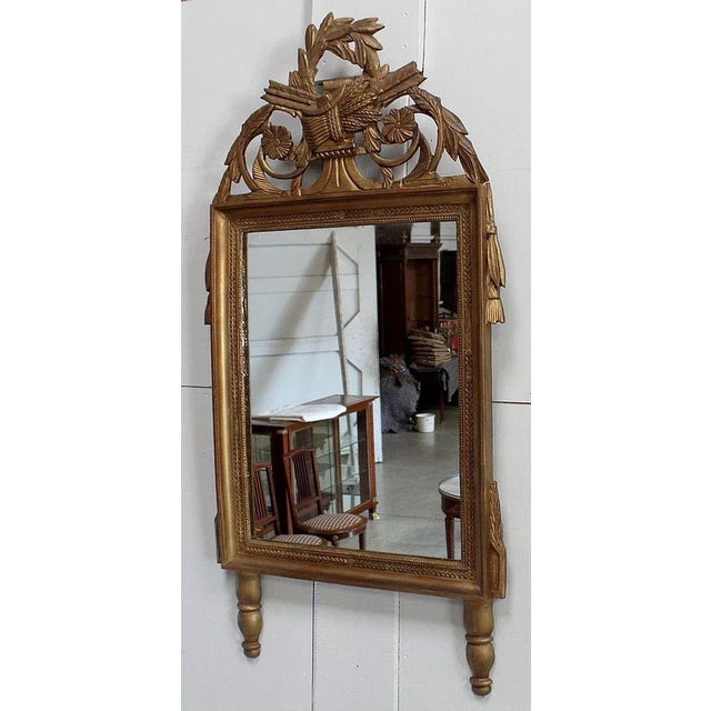 Golden Wood Louis XVI Style Mirror, 19th Century For Sale - Image 3 of 18