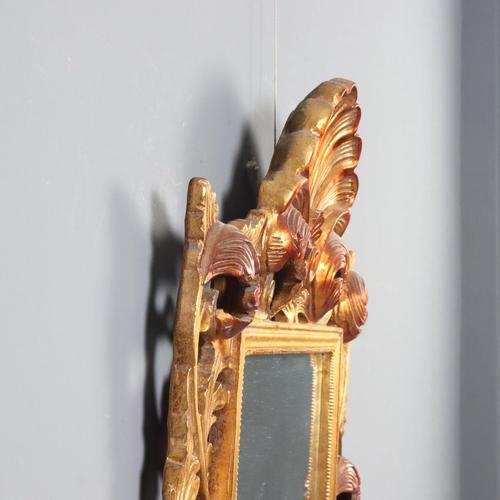 Italian Baroque Style Mirror in Carved Wood For Sale - Image 9 of 12