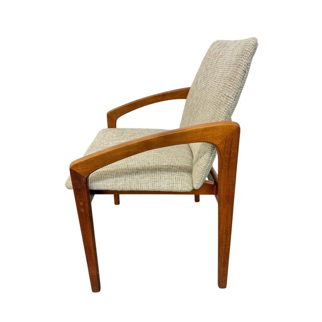 1960s Mid-Century Danish Modern Teak Upholstered Dining Chairs - Set of 4 For Sale - Image 5 of 7